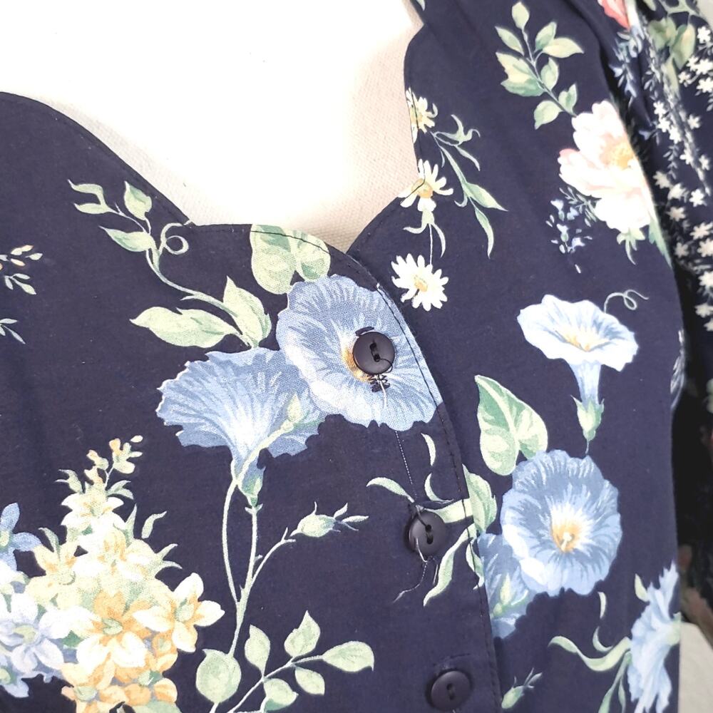 Willow Ridge women's Blue Floral Dress size 12 - Picture 6 of 9